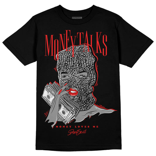 Jordan Spizike Low Bred DopeSkill T-Shirt Money  Talks Graphic Streetwear - Black