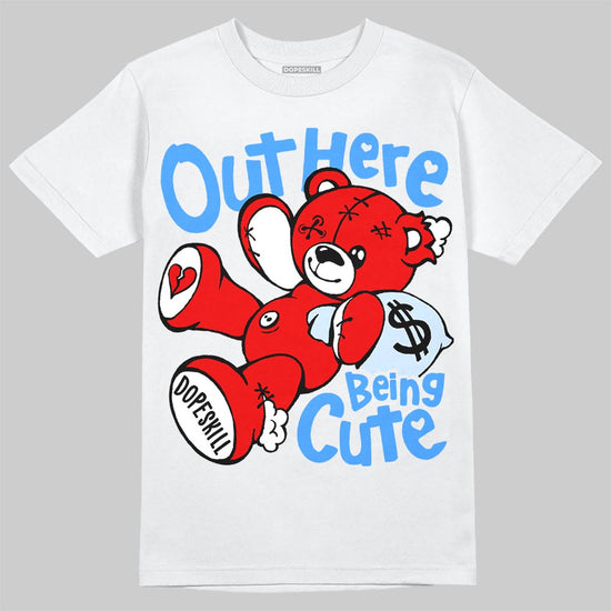 Jordan 11 Cherry DopeSkill T-Shirt Out Here Being Cute Graphic Streetwear - White 