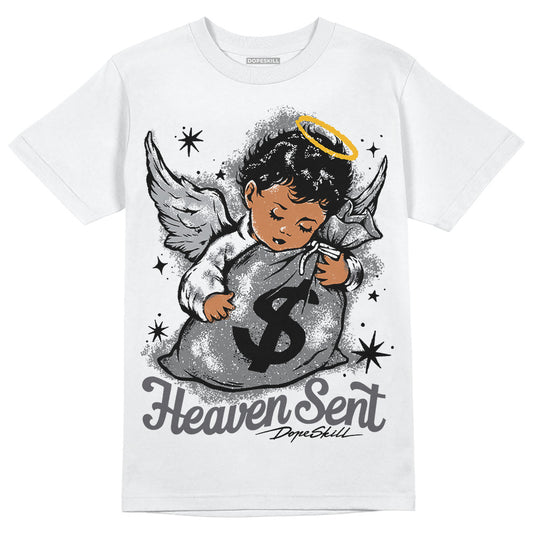 Jordan 4 Retro 'Wet Cement' DopeSkill T-Shirt Heaven Sent Graphic Streetwear - White