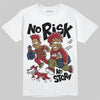 SB Dunk Low “Dark Team Red/Olive Flak” DopeSkill T-Shirt No Risk No Story Graphic Streetwear - White