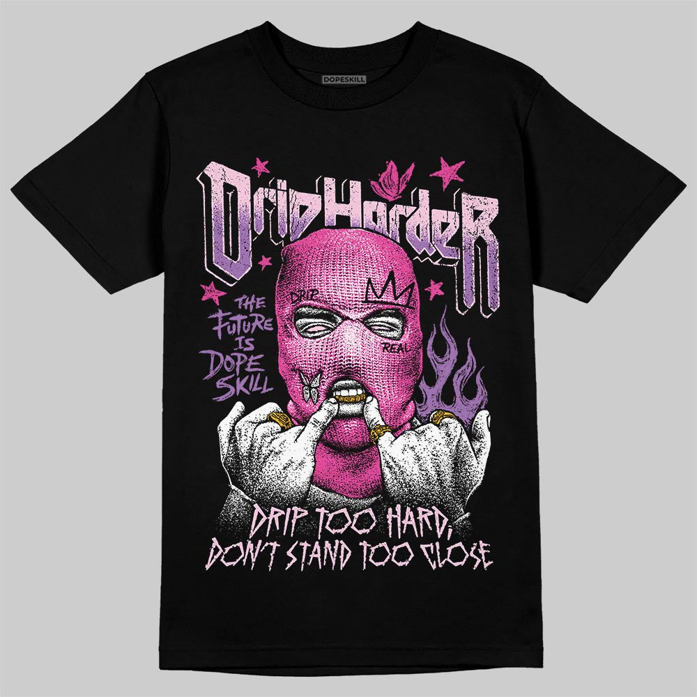 Pink Sneakers DopeSkill T-Shirt Drip Harder Graphic Streetwear - Black