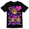 PURPLE Sneakers DopeSkill T-Shirt Broken Bear Graphic Streetwear - Black