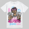 Pink Sneakers DopeSkill T-Shirt All Hustle No Luck Graphic Streetwear - White 