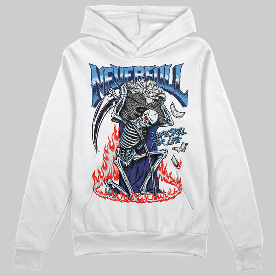 Jordan 3 "Midnight Navy" DopeSkill Hoodie Sweatshirt Heartless Graphic Streetwear - White 