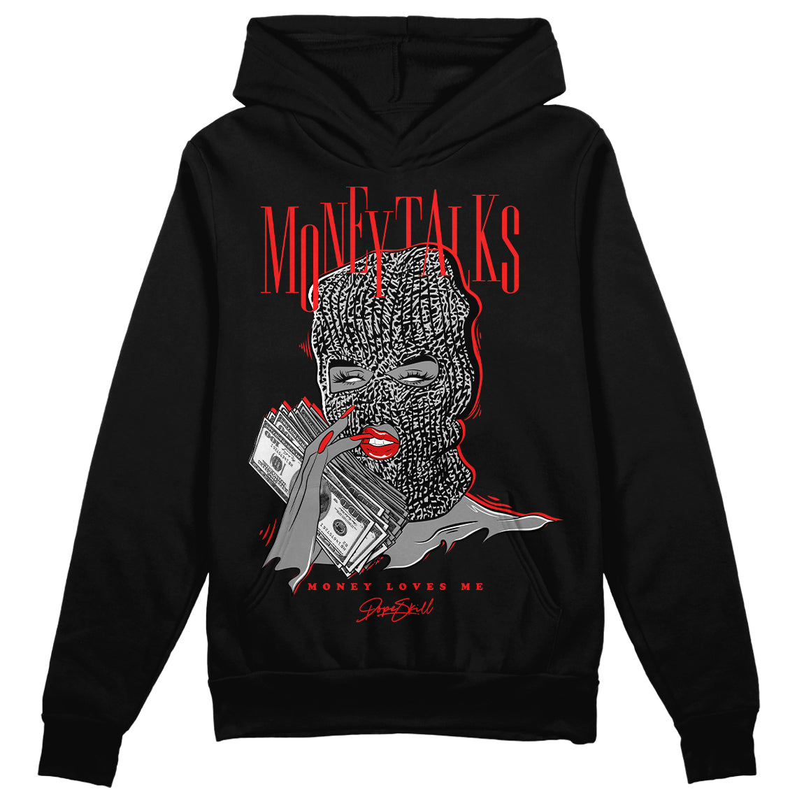 Jordan Spizike Low Bred DopeSkill Hoodie Sweatshirt Money  Talks  Graphic Streetwear - Black 