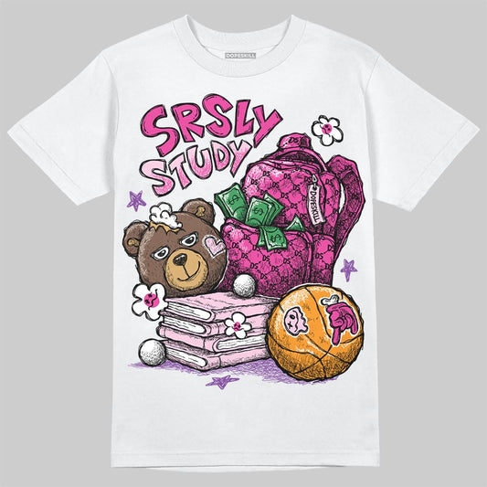 Pink Sneakers DopeSkill T-Shirt SRSLY Study Graphic Streetwear - White