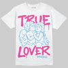 Pink Sneakers DopeSkill T-Shirt True Lover Graphic Streetwear - WHite 