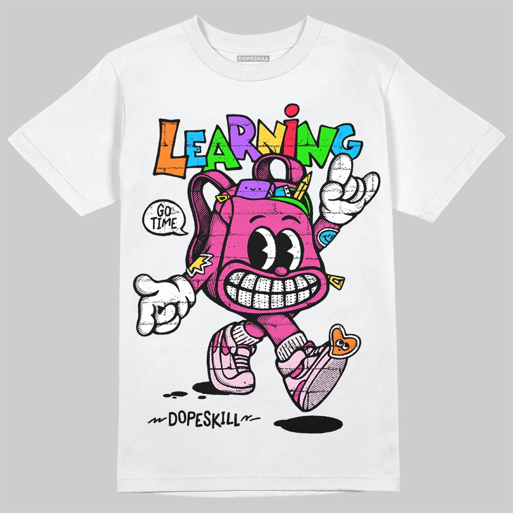 Pink Sneakers DopeSkill T-Shirt Learning Graphic Streetwear - White