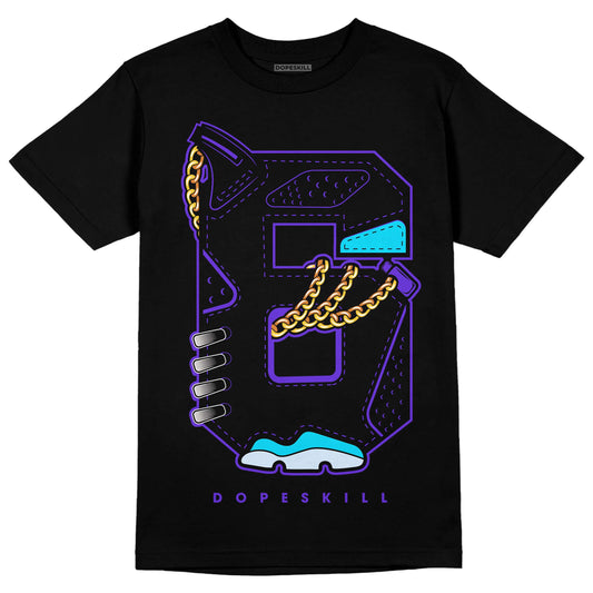 Jordan 6 "Aqua" DopeSkill T-Shirt No.6 Graphic Streetwear - Black 