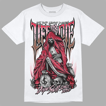 Dunk Low PRM Bacon DopeSkill T-Shirt Life or Die Graphic Streetwear - White 