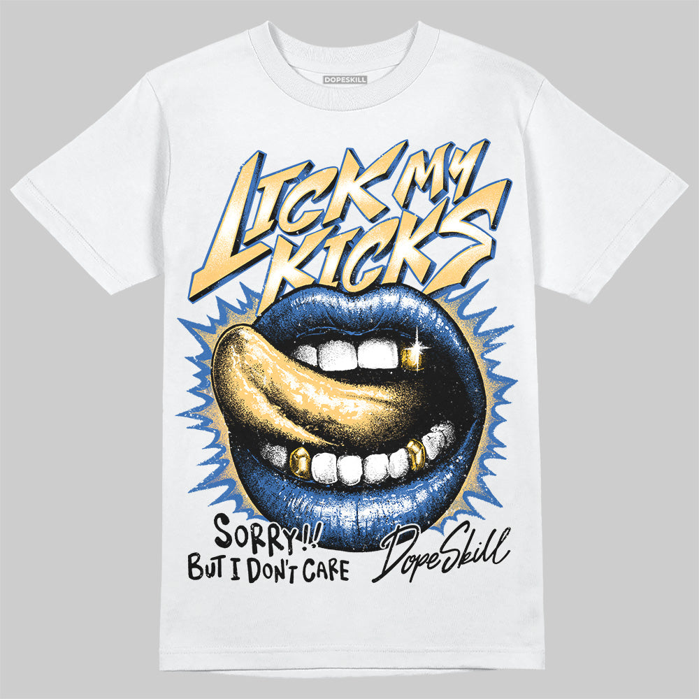 Travis Scott x Air Jordan 1 Low OG “Canary” DopeSkill T-Shirt Lick My Kicks Graphic Streetwear - White