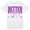 PURPLE Sneakers DopeSkill T-Shirt Better Myself Graphic Streetwear - White