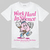 Dunk Low GS 'Triple Pink' DopeSkill T-Shirt Work Hard In Silence Graphic Streetwear - White