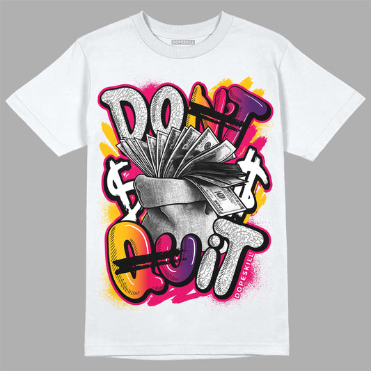 Jordan 3 Retro SP J Balvin Medellín Sunset DopeSkill T-Shirt Don't Quit Graphic Streetwear - White