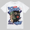Jordan 6 University Blue DopeSkill T-Shirt Rolling in Money Graphic Streetwear - White 