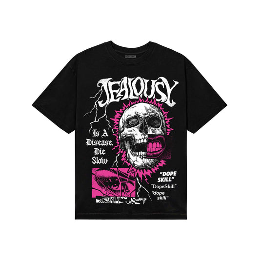 Pink Sneakers DopeSkill T-Shirt Jealousy Graphic Streetwear - Black