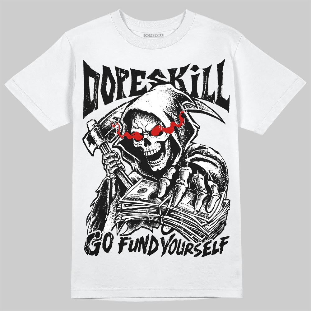 Dunk Panda White Black DopeSkill T-Shirt Go Fund Your Self Graphic Streetwear - White