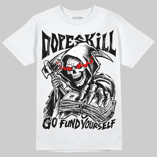 Dunk Panda White Black DopeSkill T-Shirt Go Fund Your Self Graphic Streetwear - White