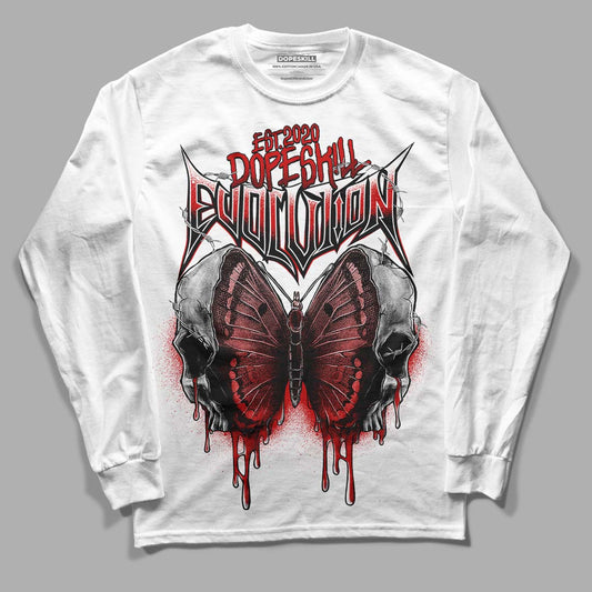 Jordan 1 Retro Low "Black Toe" DopeSkill Long Sleeve T-Shirt DopeSkill Evolution Graphic Streetwear - White