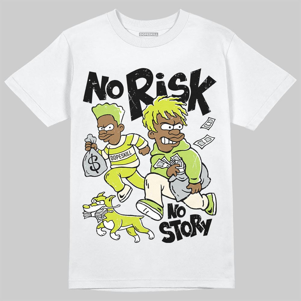 Air Max 90 x Patta Cyber and Particle Grey DopeSkill T-Shirt No Risk No Story Graphic Streetwear - White 