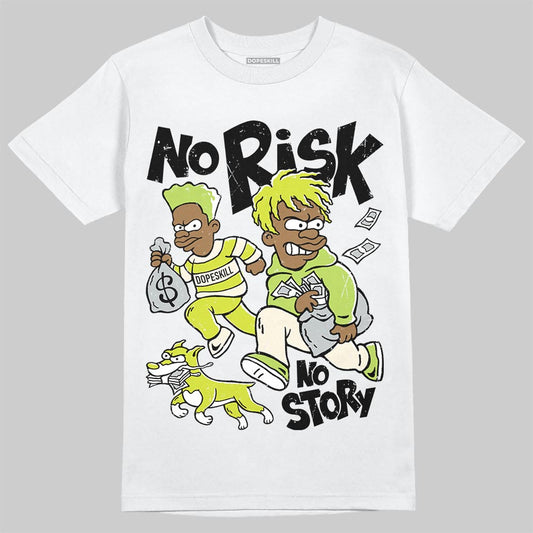 Air Max 90 x Patta Cyber and Particle Grey DopeSkill T-Shirt No Risk No Story Graphic Streetwear - White 