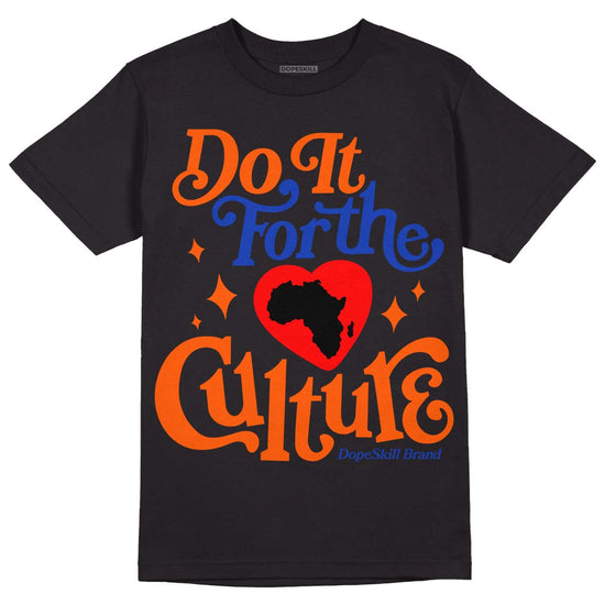 Dunk Low Futura Orange Blaze DopeSkill T-Shirt Do It For The Culture Graphic Streetwear - Black