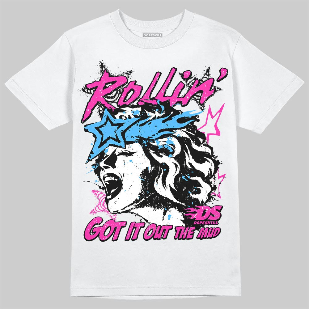 Pink Sneakers DopeSkill T-Shirt Got It Out The Mud Graphic Streetwear - White