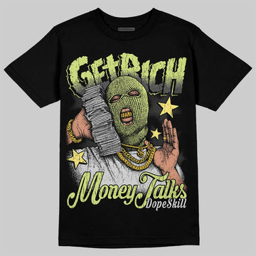 Jordan 4 GS “Light Lemon Twist” DopeSkill T-Shirt Get Rich Graphic Streetwear - black