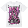 Jordan 4 GS “Hyper Violet” DopeSkill T-Shirt Life or Die Graphic Streetwear - White