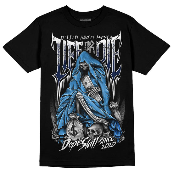 Jordan Spiz’ike Low “White/Obsidian” DopeSkill T-Shirt Life or Die Graphic Streetwear - Black