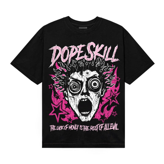 Pink Sneakers DopeSkill T-Shirt Root of Evil Graphic Streetwear - Black