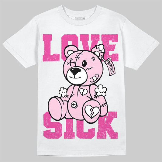 Pink Sneakers DopeSkill T-Shirt Love Sick Graphic Streetwear - White 