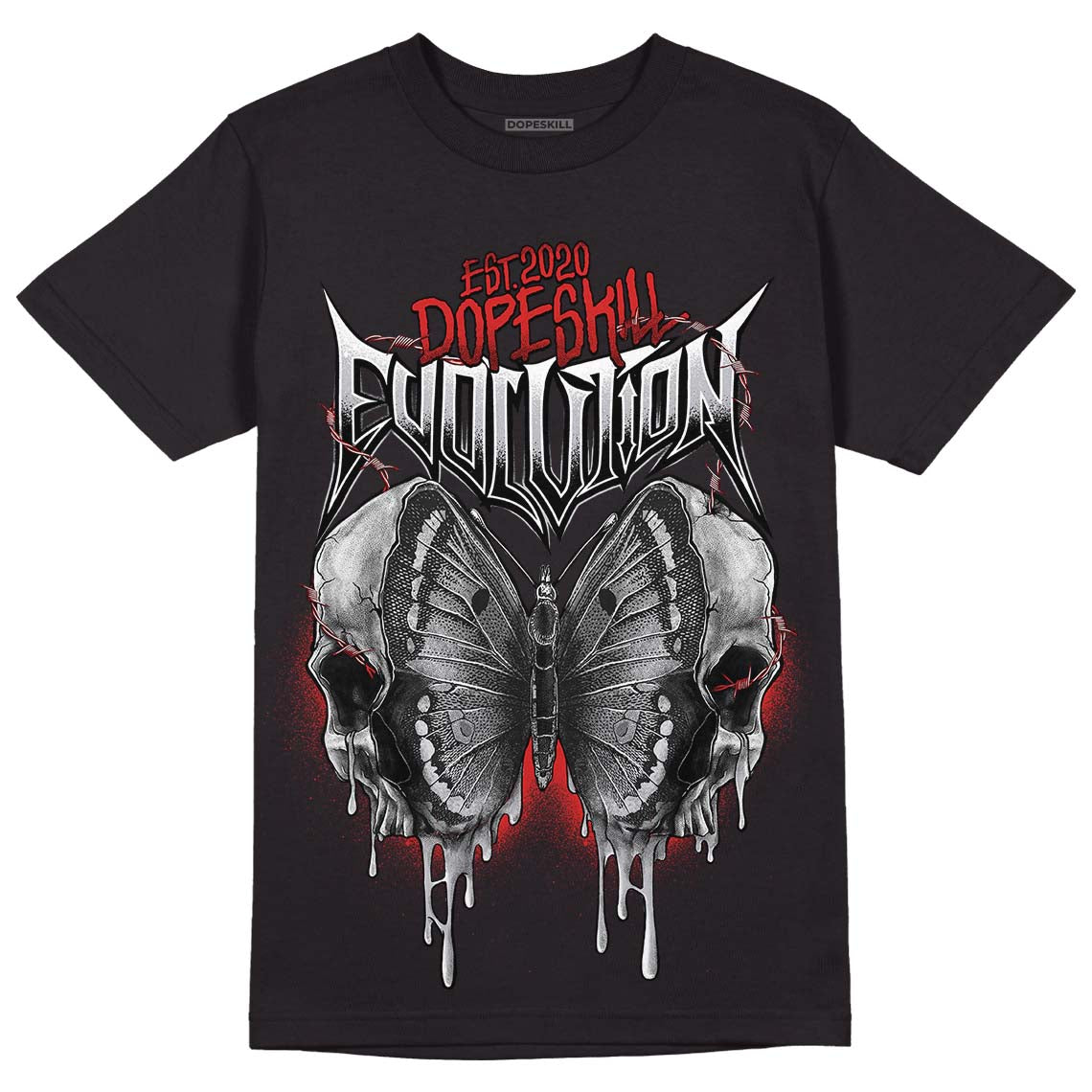 Jordan 13 “Wolf Grey” DopeSkill T-Shirt DopeSkill Evolution Graphic Streetwear - Black
