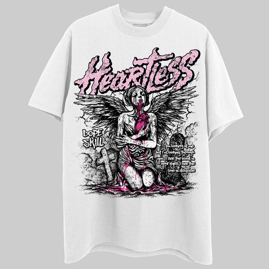 Pink Sneakers DopeSkill T-Shirt Heartless Graphic Streetwear  - White