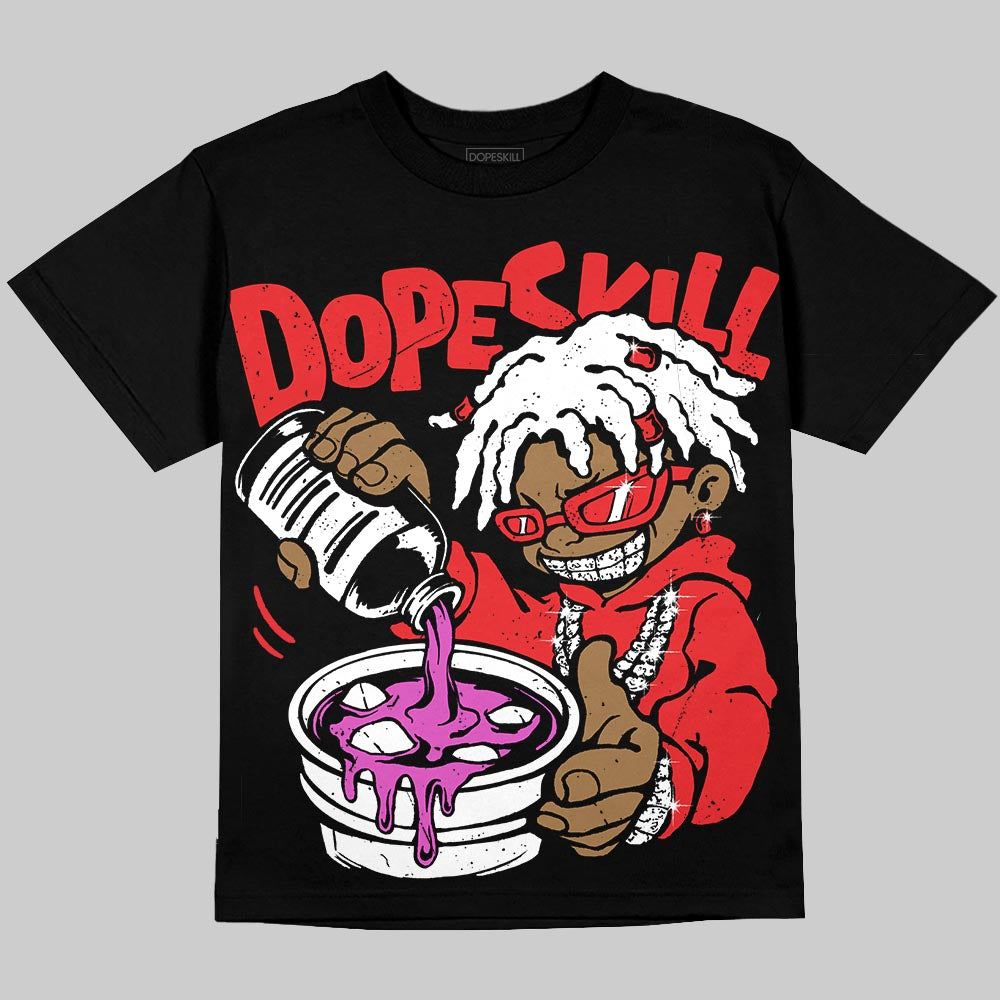 Jordan 13 Chicago DopeSkill T-Shirt Pour Up Graphic Streetwear - Black