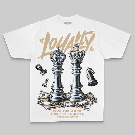 TAN Sneakers Oversize Print 'Loyalty' DopeSkill Graphic T-shirt Streetwear - White