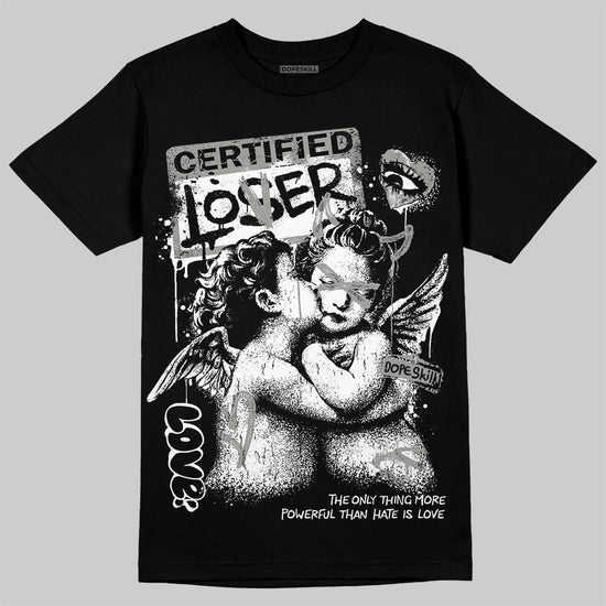 Jordan 5 "White Metallic" DopeSkill T-Shirt Certified Lover Graphic Streetwear - Black