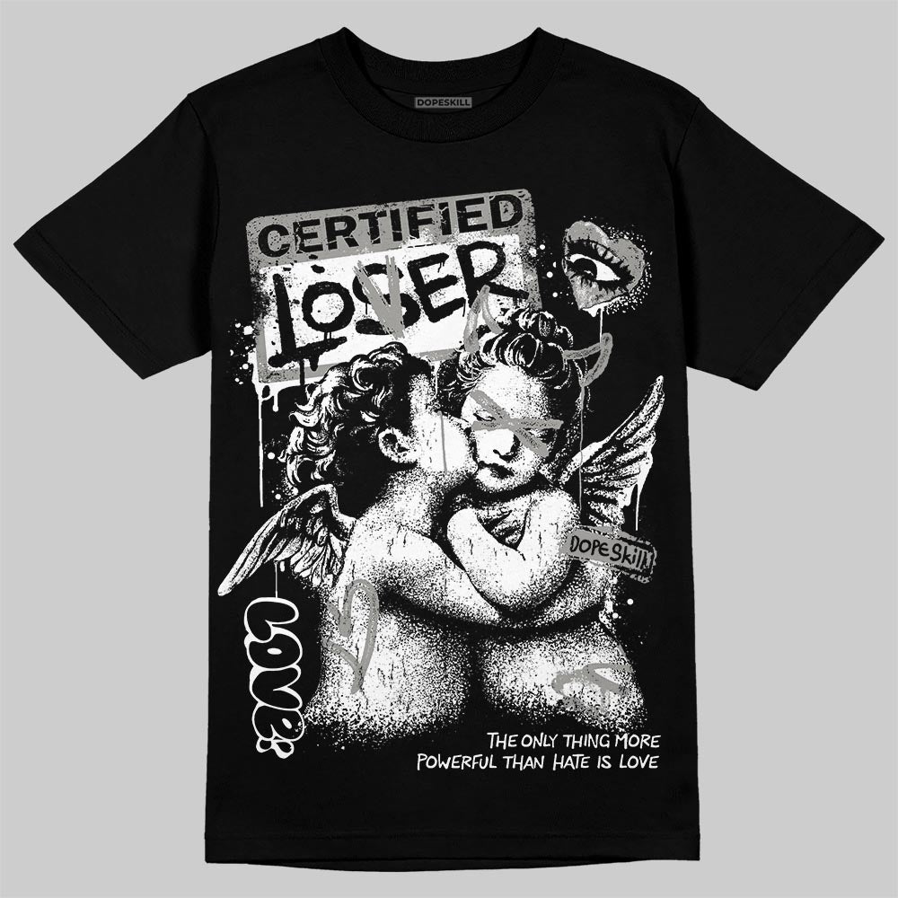 Jordan 5 "White Metallic" DopeSkill T-Shirt Certified Lover Graphic Streetwear - Black