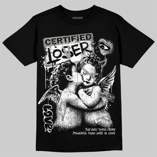 Jordan 5 "White Metallic" DopeSkill T-Shirt Certified Lover Graphic Streetwear - Black