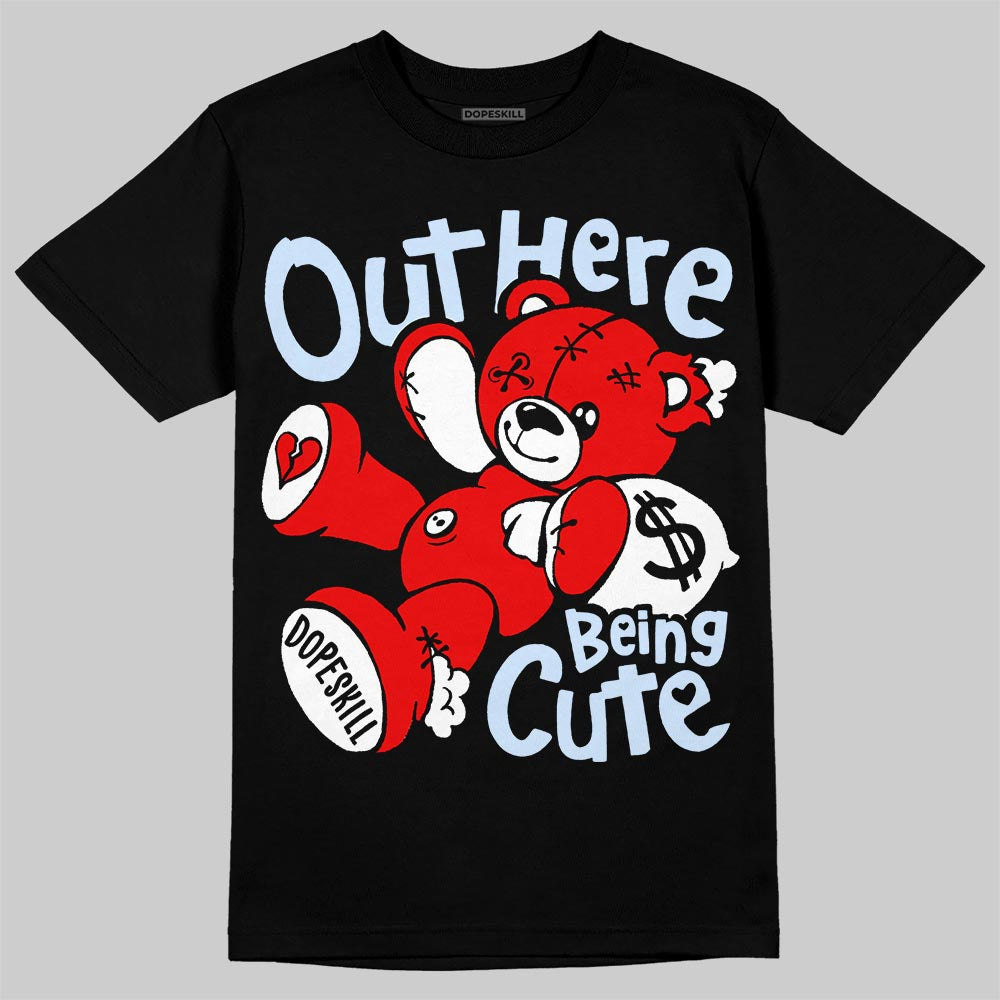 Jordan 11 Cherry DopeSkill T-Shirt Out Here Being Cute Graphic Streetwear - Black