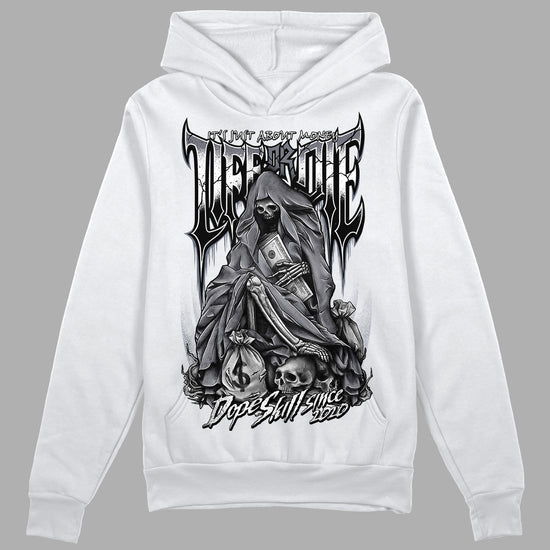 Jordan 14 Retro 'Stealth' DopeSkill Hoodie Sweatshirt Life or Die Graphic Streetwear - White