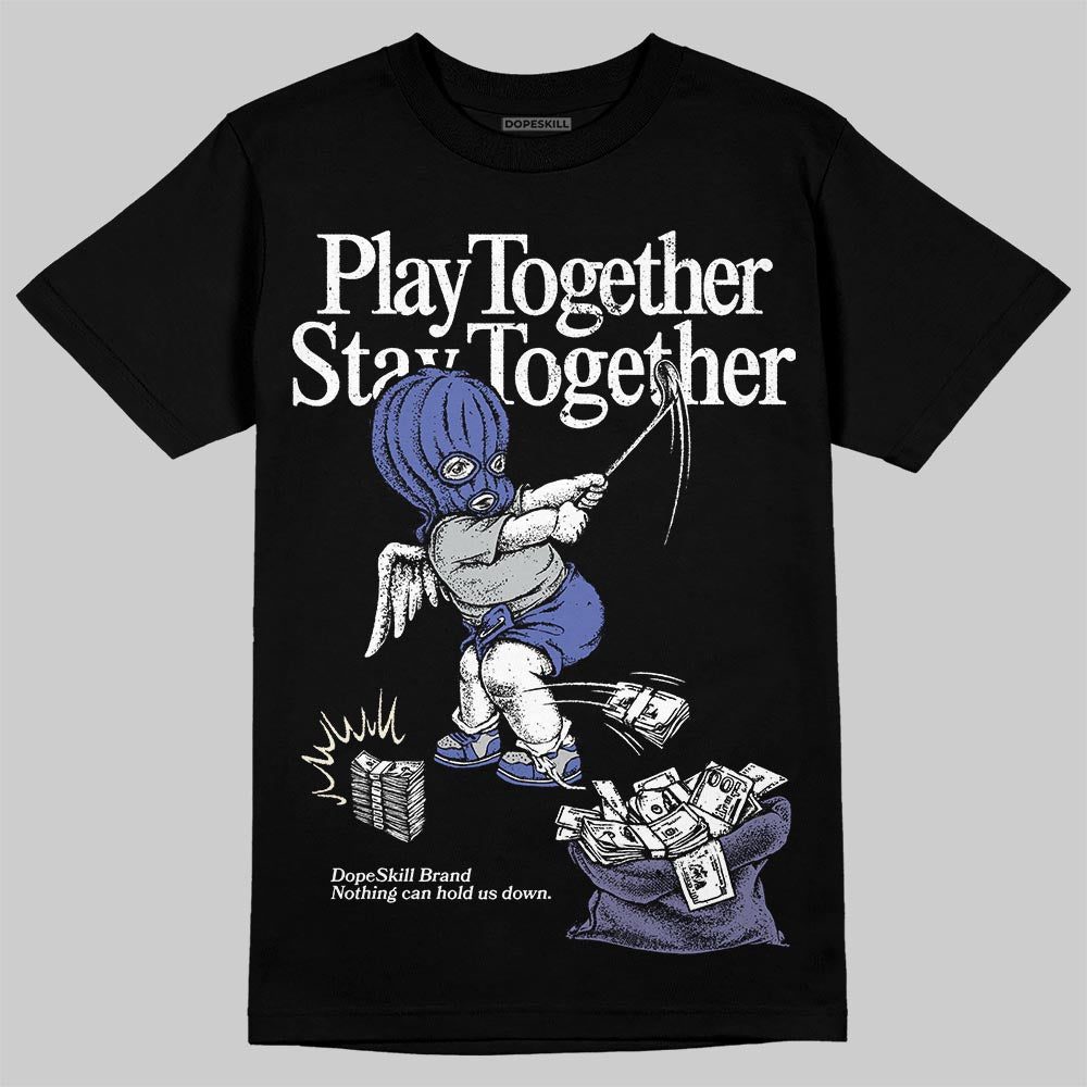 Air Max 90 x Patta Sapphire and Particle Grey DopeSkill T-Shirt Play together, Stay together Graphic Streetwear - Black