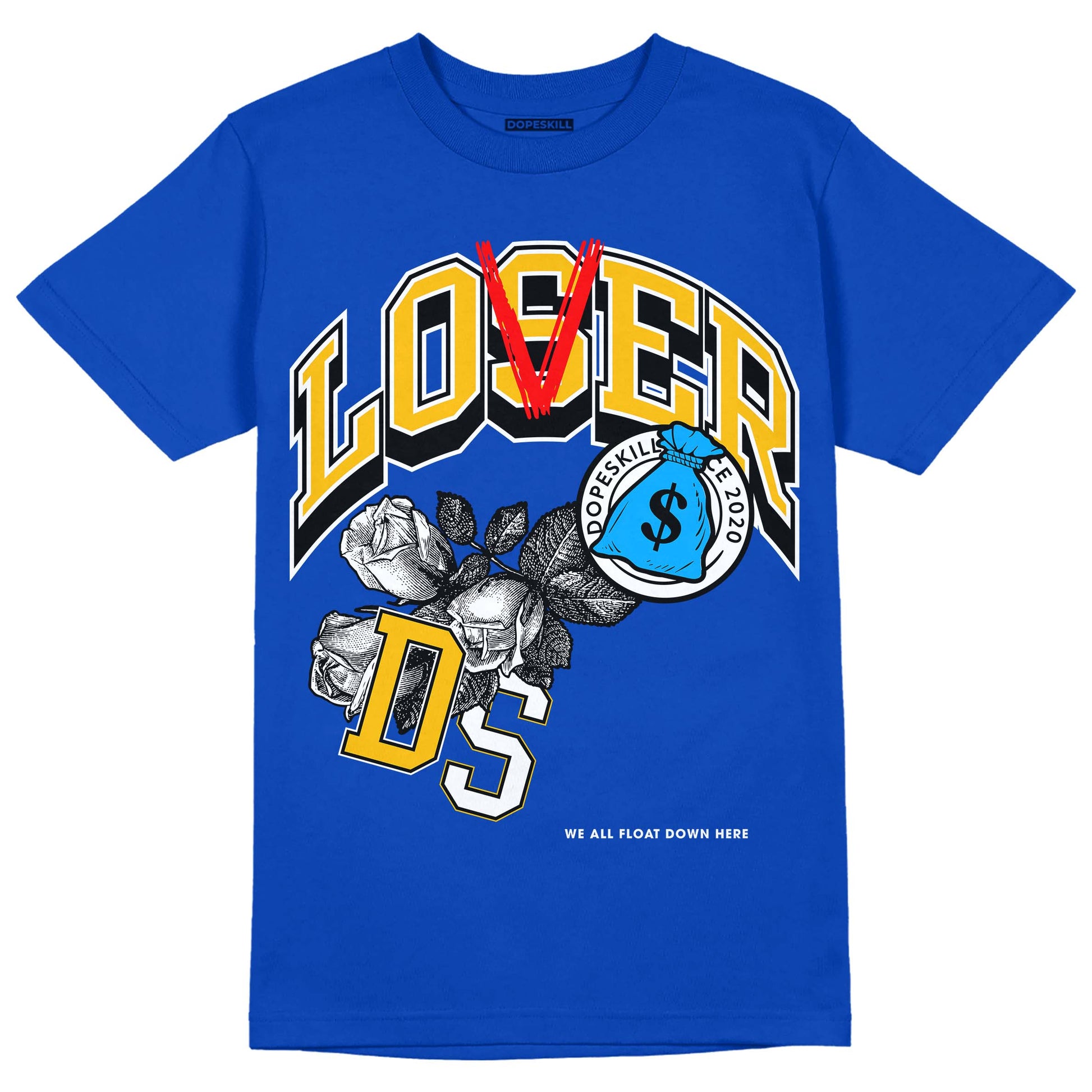 Royal Blue Sneakers DopeSkill Royal Blue T-shirt Loser Lover Graphic Streetwear