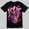 Pink Sneakers DopeSkill T-Shirt Love Shot Graphic Streetwear - Black