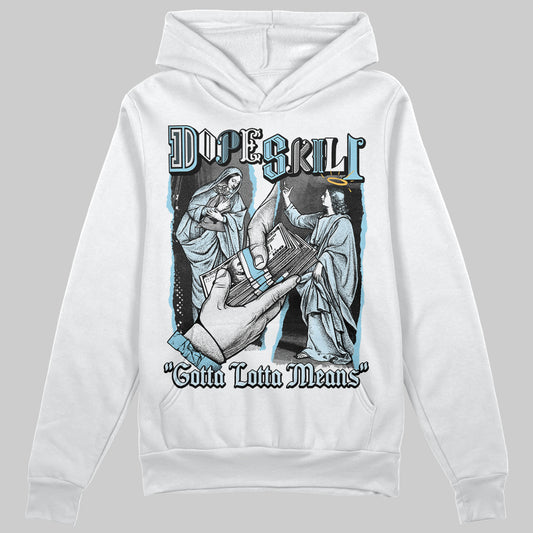 Vans Knu Stack Vintage Satin Dream Blue DopeSkill Hoodie Sweatshirt Gotta Lotta Means Graphic Streetwear - White