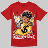 Jordan 14 Retro Ferrari (2025) DopeSkill T-Shirt Heaven Sent Graphic Streetwear - Red
