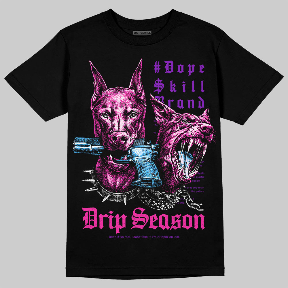 Pink Sneakers DopeSkill T-Shirt New Drip Season Graphic Streetwear - Black