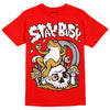 Red Sneakers DopeSkill Red T-Shirt Stay Busy Graphic Streetwear