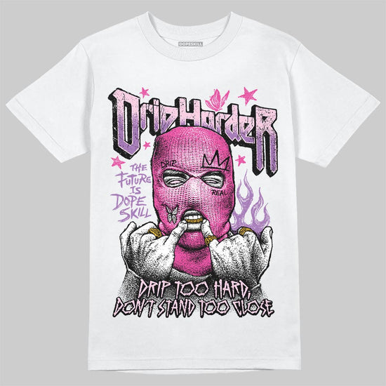 Pink Sneakers DopeSkill T-Shirt Drip Harder Graphic Streetwear - White 