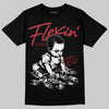 Jordan 4 “Sierra Red" DopeSkill T-Shirt Flexin' Graphic Streetwear  Black